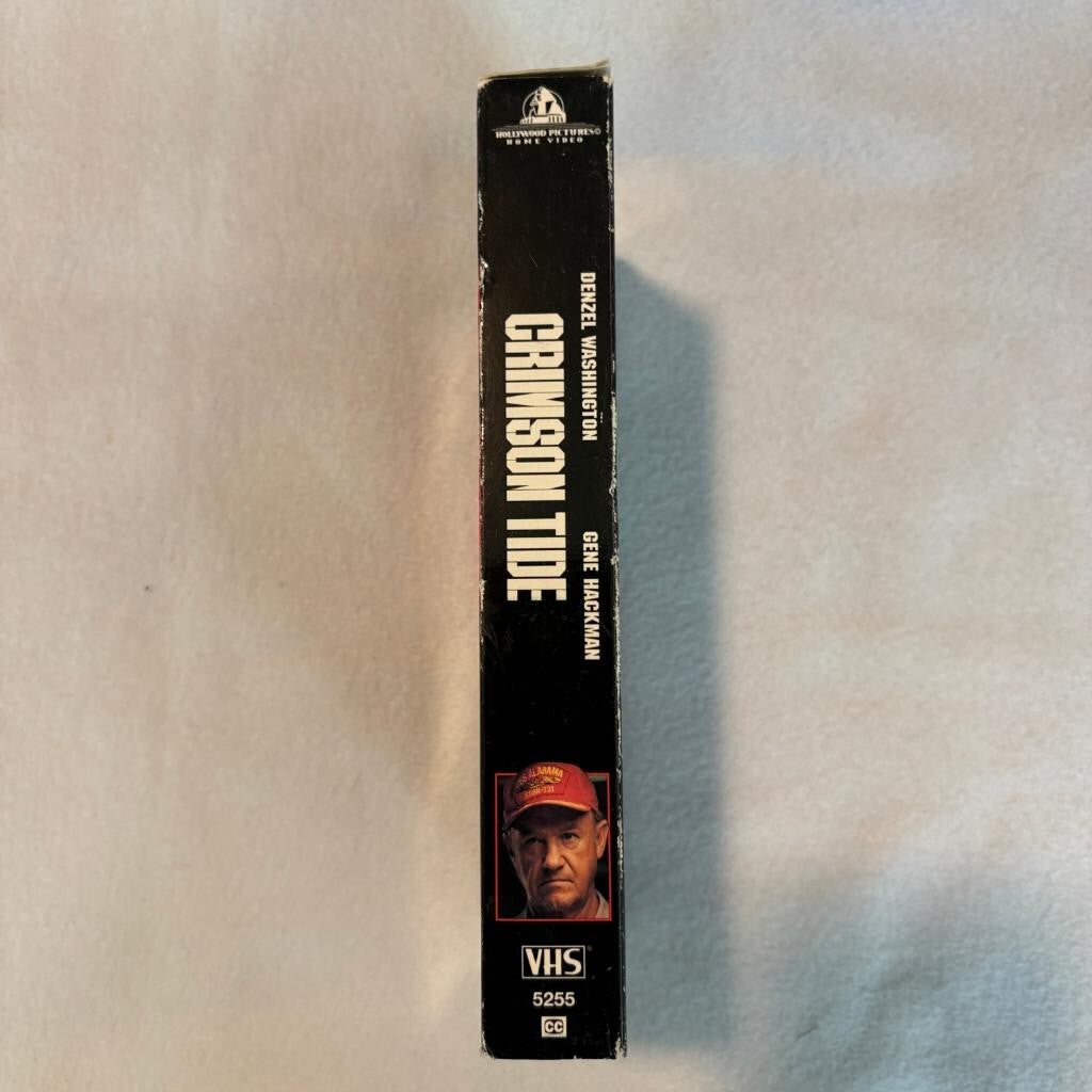 Crimson Tide VHS 1995 Denzel Washington Gene Hackman Blockbuster Video Case Tape