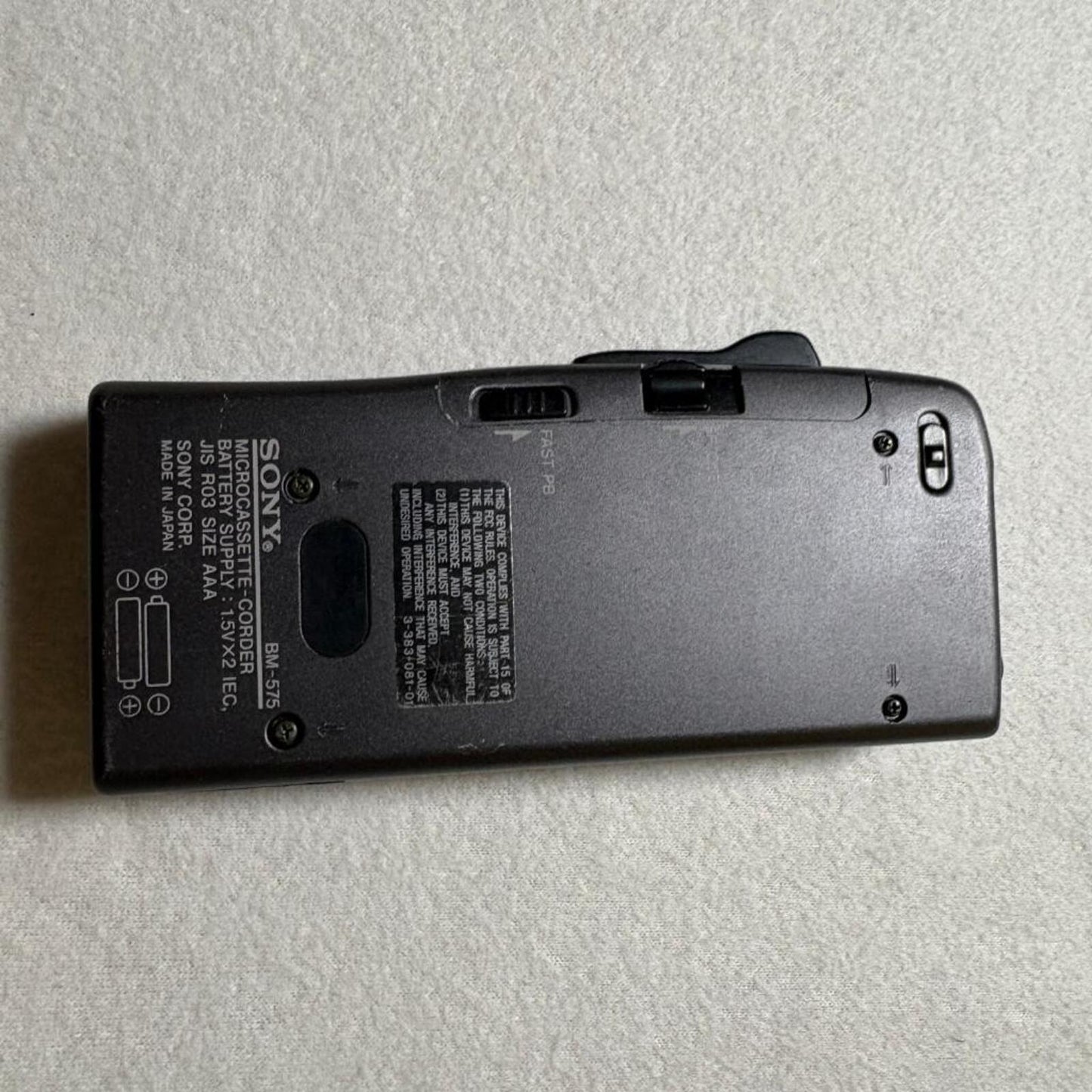 Sony BM-575 Microcassette Dictator Handheld Voice Recorder VOR Made in Japan