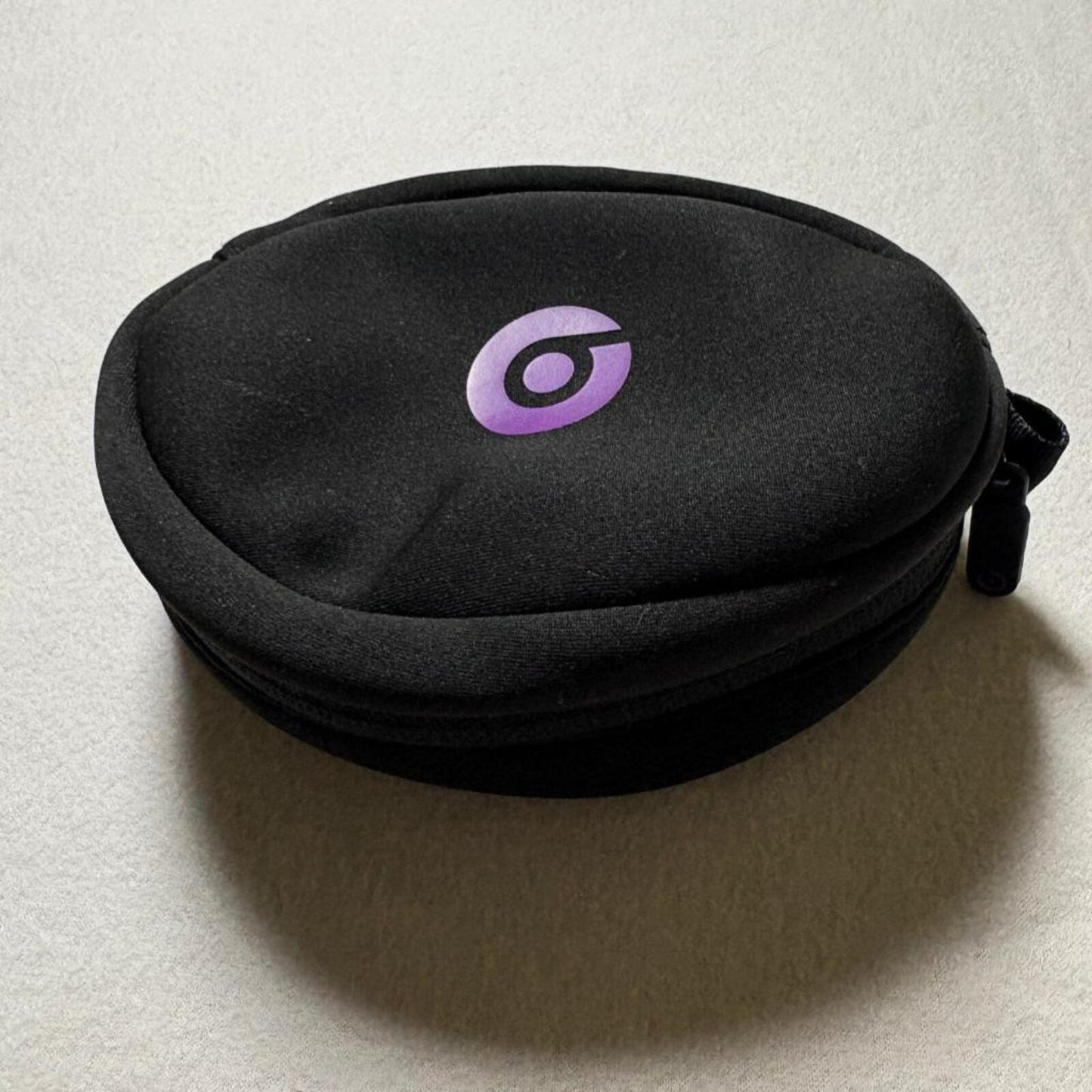 Beats by Dre Soft Zipper Case Black with Purple Logo for Headphones