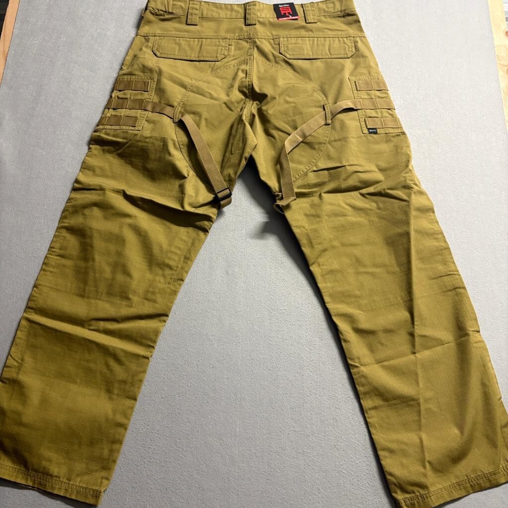 SpryTac Tactical Cargo Pants Mens 38x32 Coyote Brown Ripstop Combat Utility