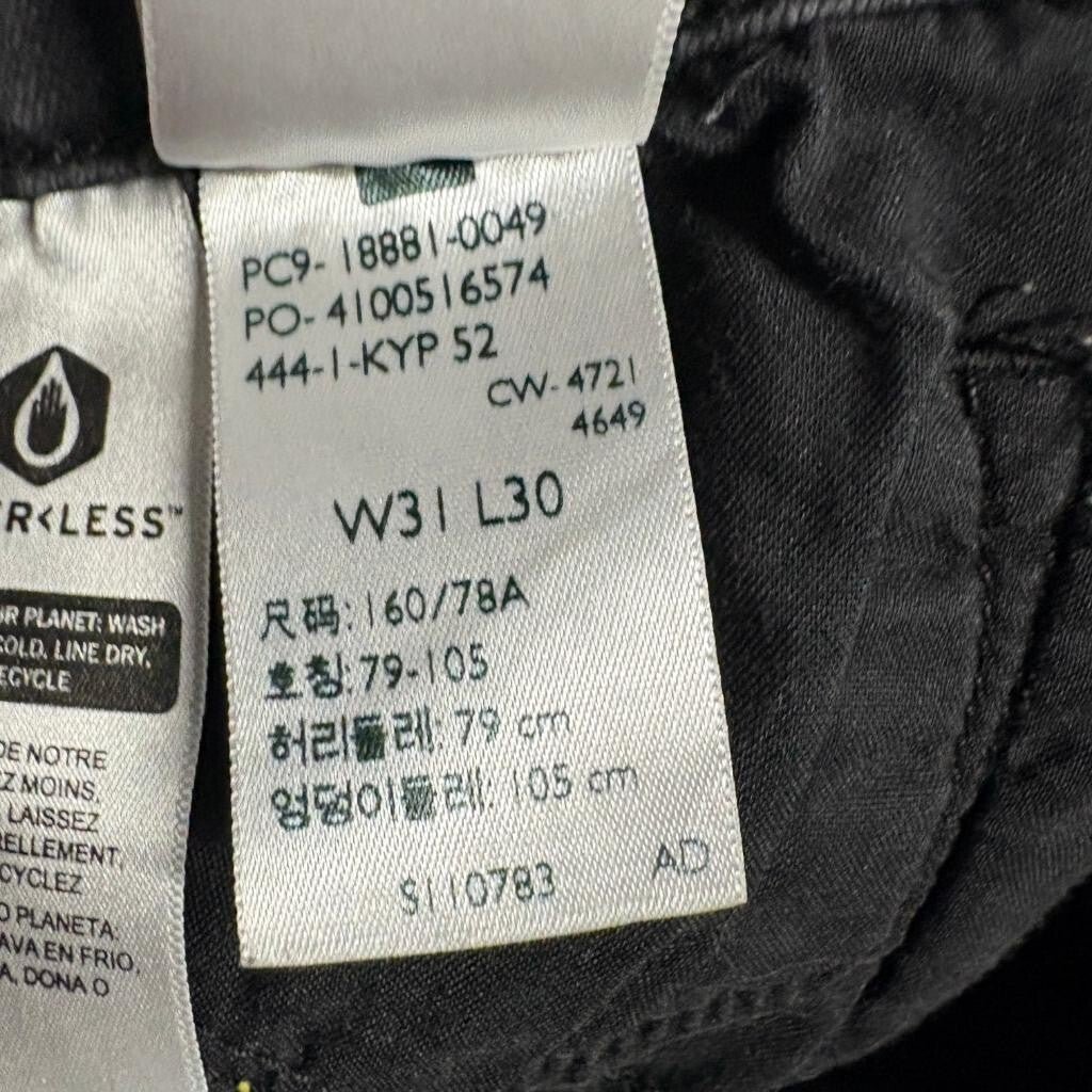 Levis 711 Skinny Jeans Womens W31 L30 Black Denim Stretch Pants
