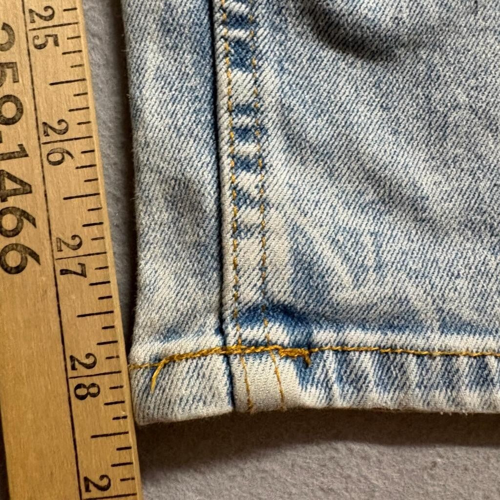 Levis 502 Regular Taper Jeans Boys Size 14 Light Wash Distressed Denim W27 L29
