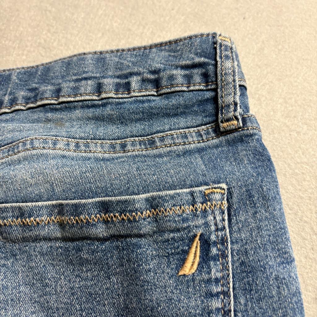 Nautica Jeans Womens Size 4 Blue Denim Stretch Raw Hem Ankle Skinny Jeans