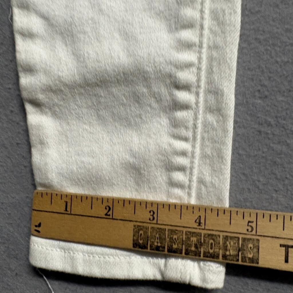 Levis 721 High Rise Skinny Jeans Womens 26x30 Off White Denim Stretch Pants