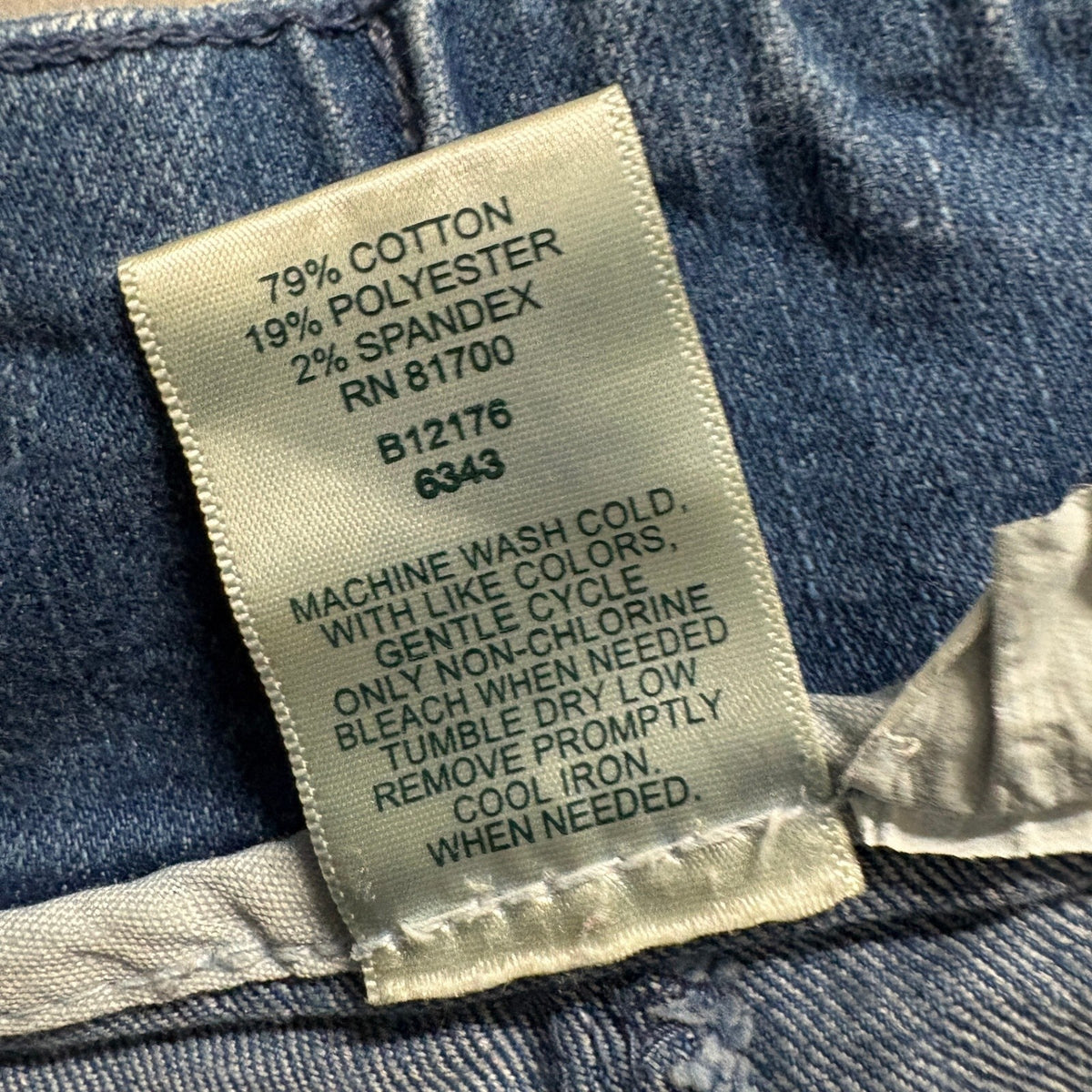 Blair Womens Pull On Denim Crop Pants Size 10 Blue Stretch Elastic Waist Capris