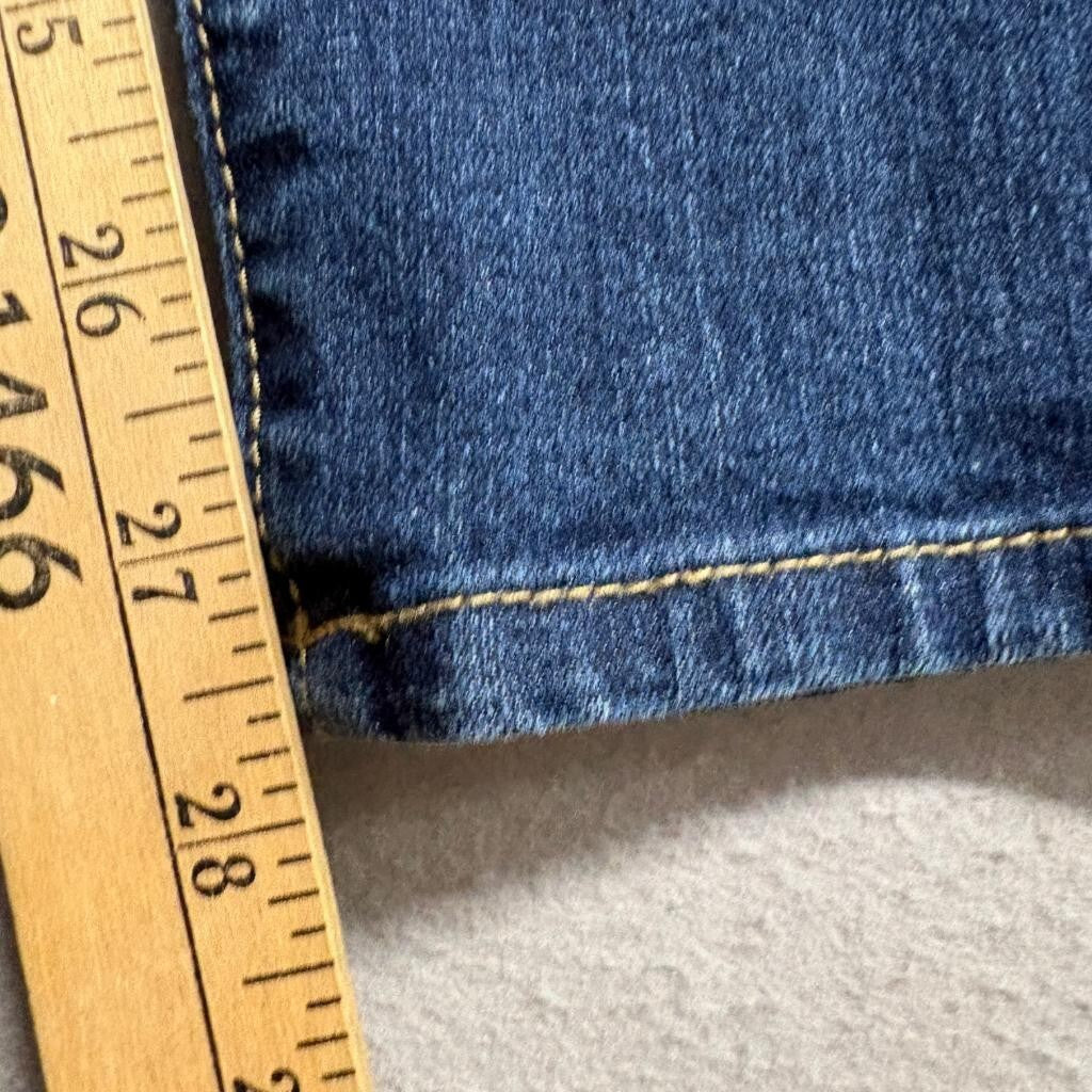 Seven7 Skinny Jeans Womens Size 4 Dark Wash Blue Denim Stretch Distressed