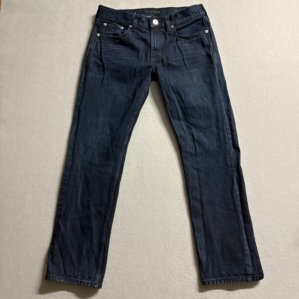 Bullhead Denim Co Mens Jeans 30x30 Slim Fit Dark Wash Blue 100% Cotton