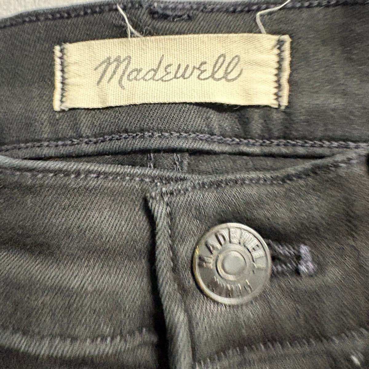 Madewell 9 Inch High Rise Skinny Jeans Womens 24S Black Denim Stretch