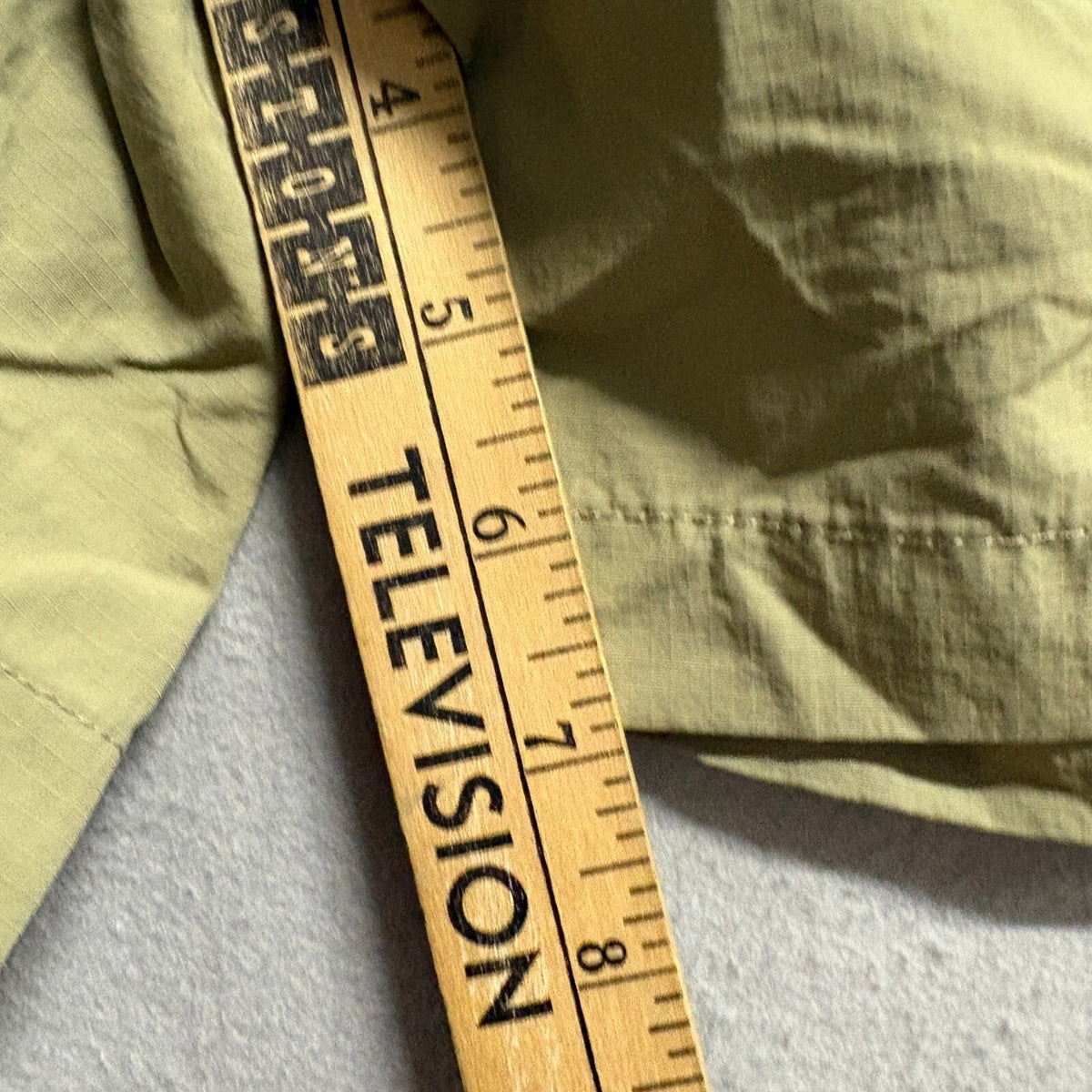 Eddie Bauer Shorts Mens XL Green Nylon Belted Hiking Cargo Outdoor Ripstop