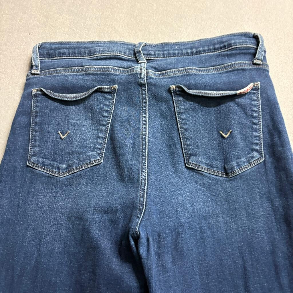 Hudson Blair High Rise Straight Crop Jeans Womens Size 30 Blue Denim