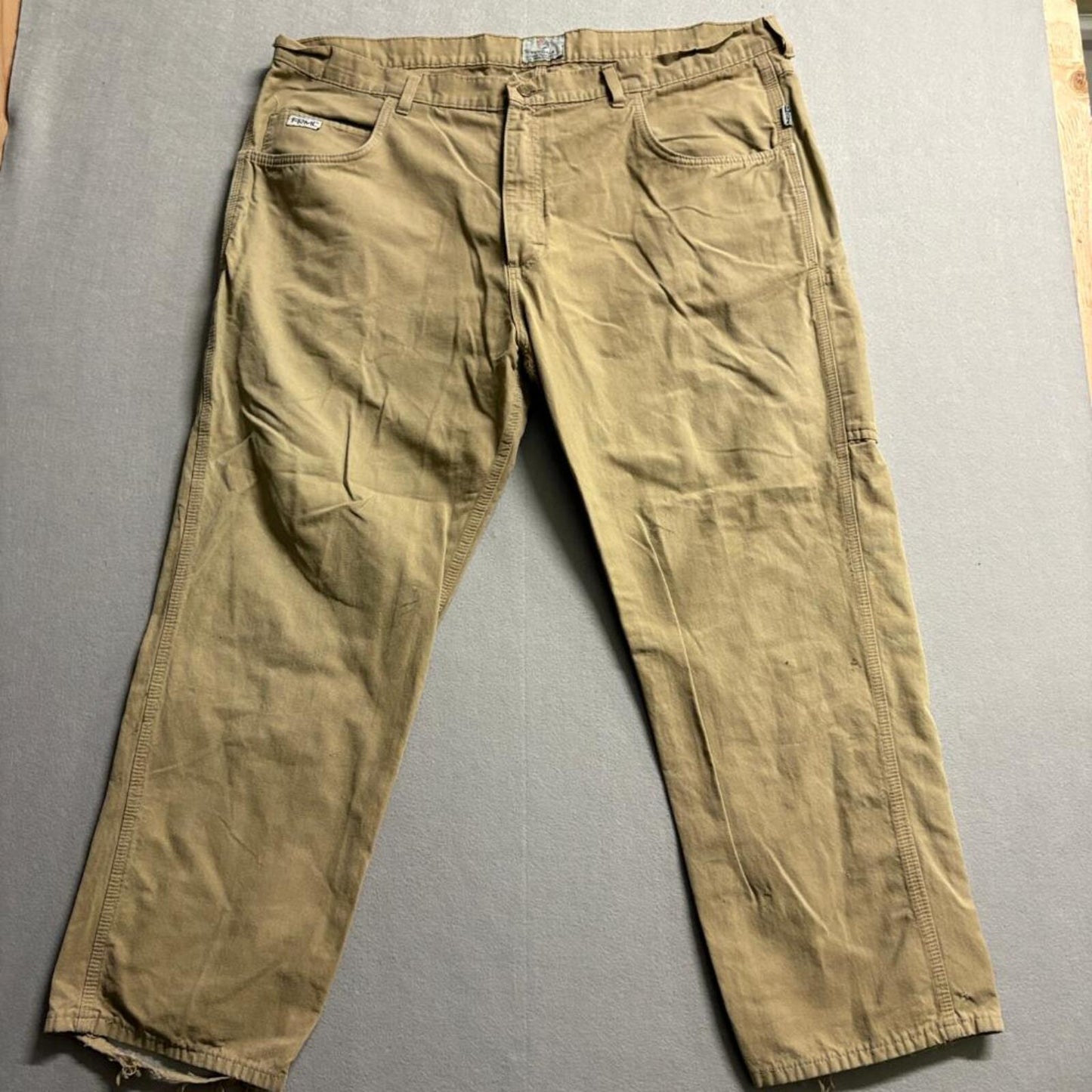 Tyndale FRMC Flame Resistant Work Pants Mens 44x29 Brown Canvas Utility Cargo
