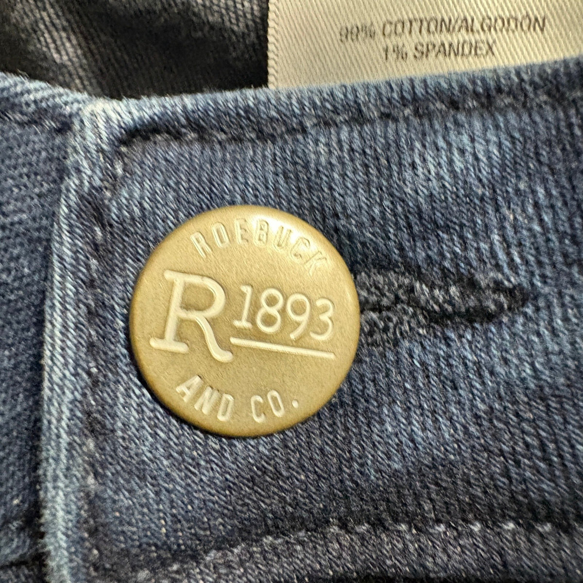 Roebuck and Co R1893 Bootcut Jeans Womens Size 8 Dark Wash Stretch Denim Blue
