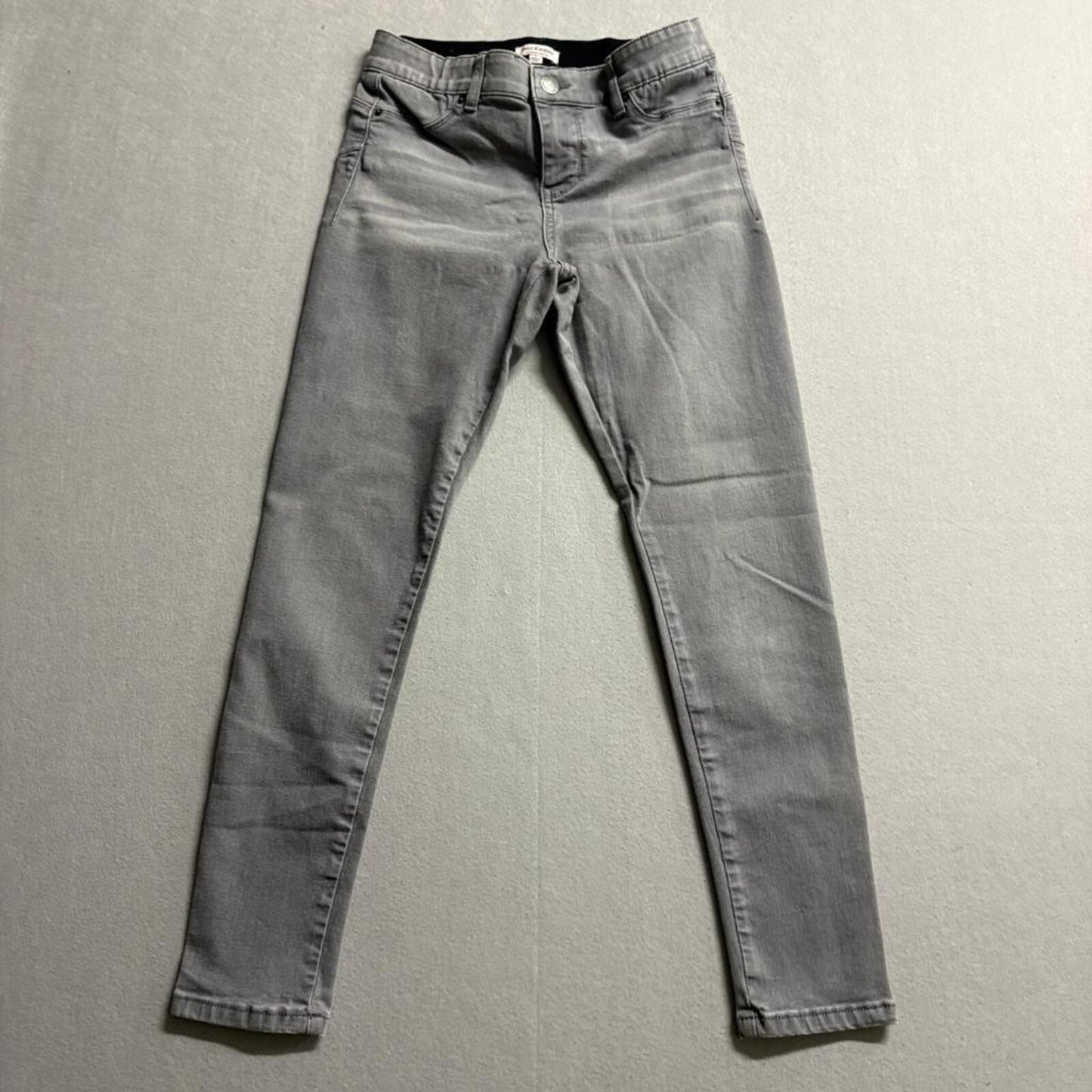 Juicy Couture Girls Skinny Jeans Size 6 Gray Stretch Denim Pull On Elastic Waist