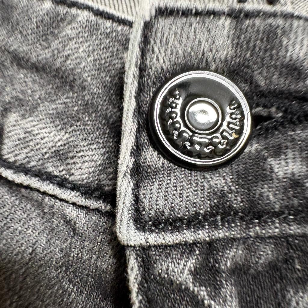K Sqin Women Skinny Jeans Size 25 Gray Acid Wash Stretch Denim Low Rise