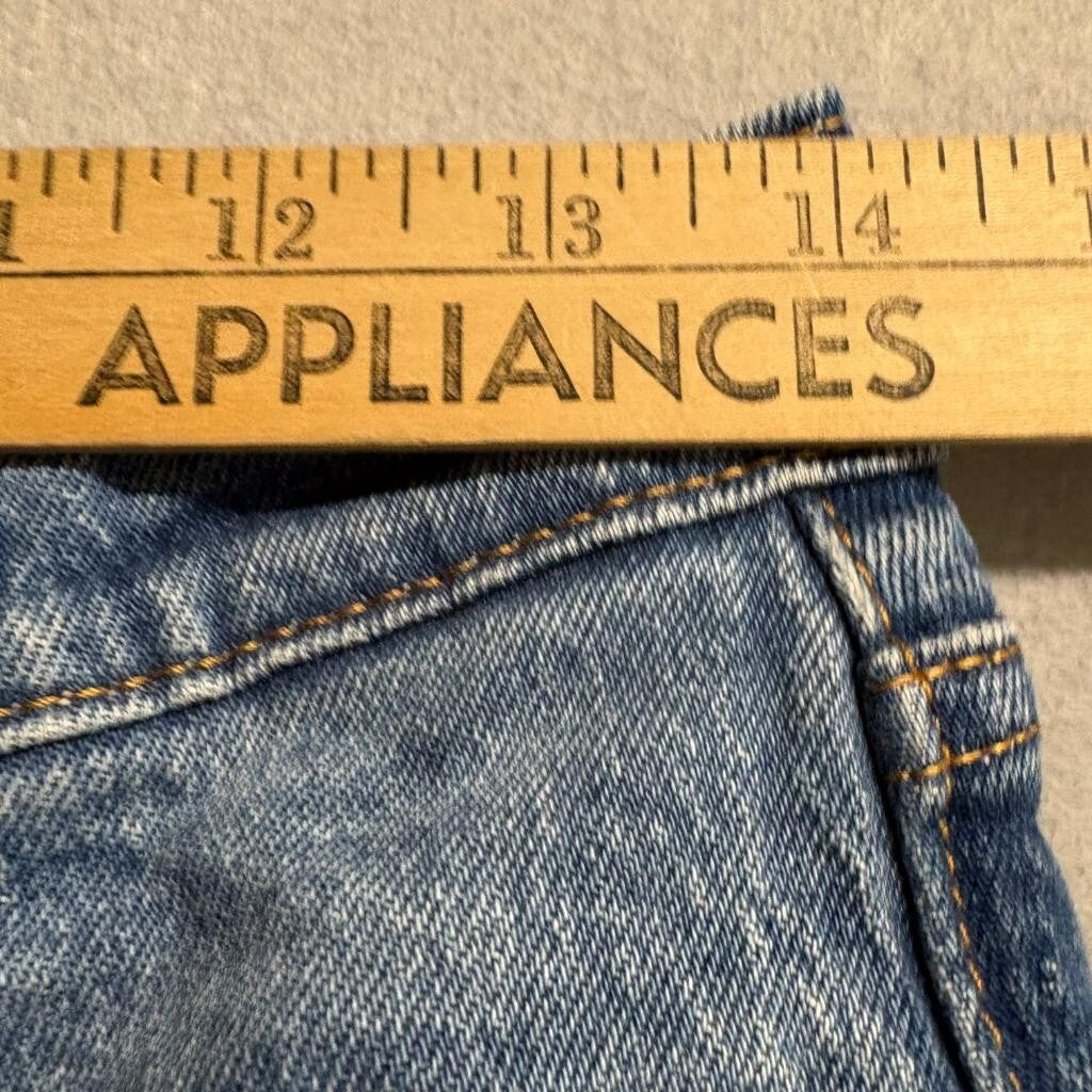 Levi's Premium Ribcage Straight Jeans Womens 29 Blue Denim High Rise Button Fly