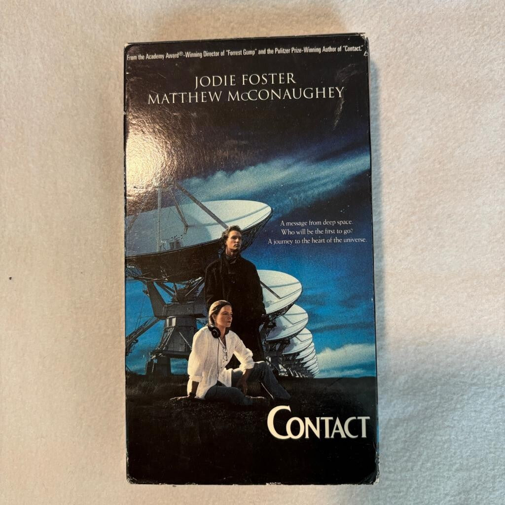 Contact VHS 1997 Jodie Foster Matthew McConaughey Sci-Fi Warner Bros
