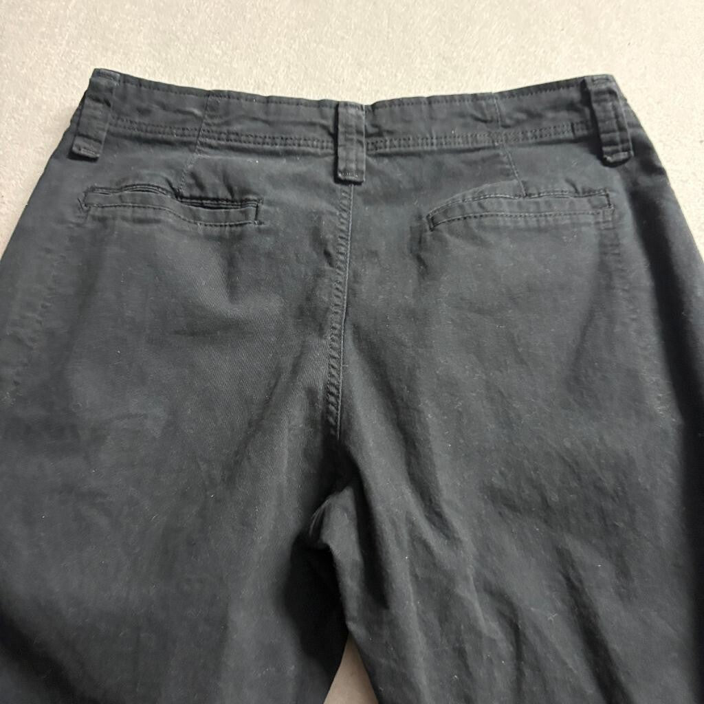 Wrangler Mens Cargo Pants 30x32 Black Cotton Blend Stretch Relaxed Fit Utility