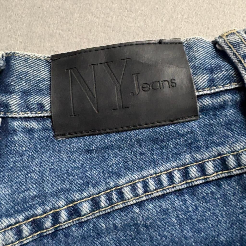 Vintage NY Jeans Womens Size 6 Easy High Rise Tapered Mom Blue Denim Hong Kong