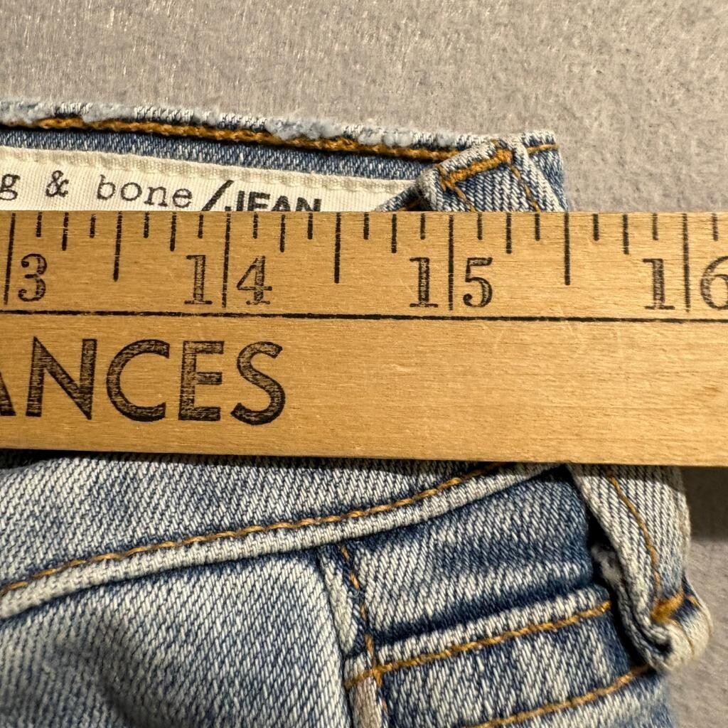 Rag & Bone Ankle Skinny Jeans Womens 30 Distressed Blue Denim Stretch