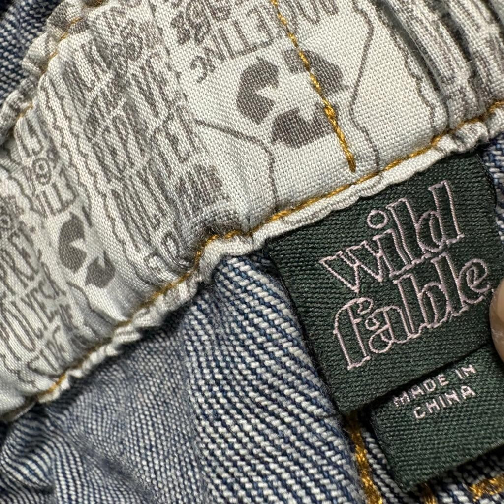 Wild Fable Paperbag Waist Jeans Womens Size 6 Blue Denim High Rise Tapered Leg