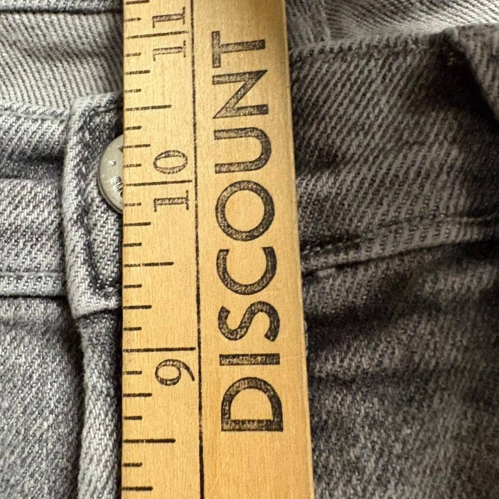 Kensie Jeans Womens 10/30 The Allie High Rise Slim Straight Gray Raw Hem Denim