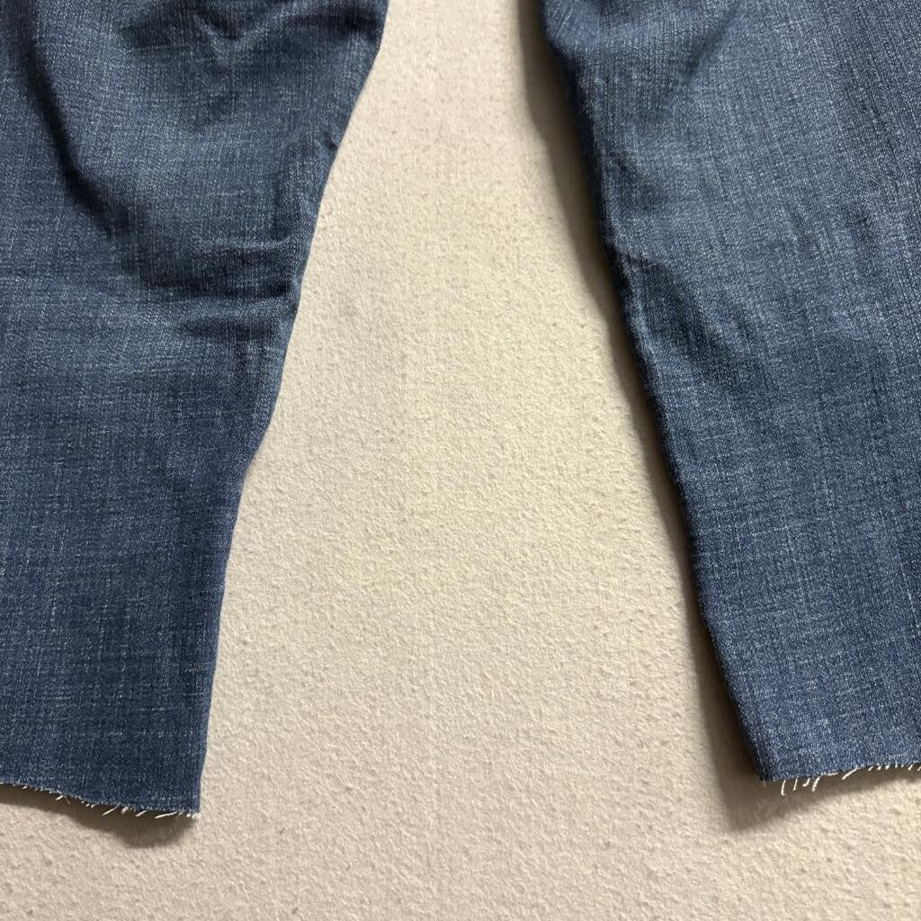 Levis 721 High Rise Skinny Jeans Womens 26 Blue Denim Raw Hem Cropped