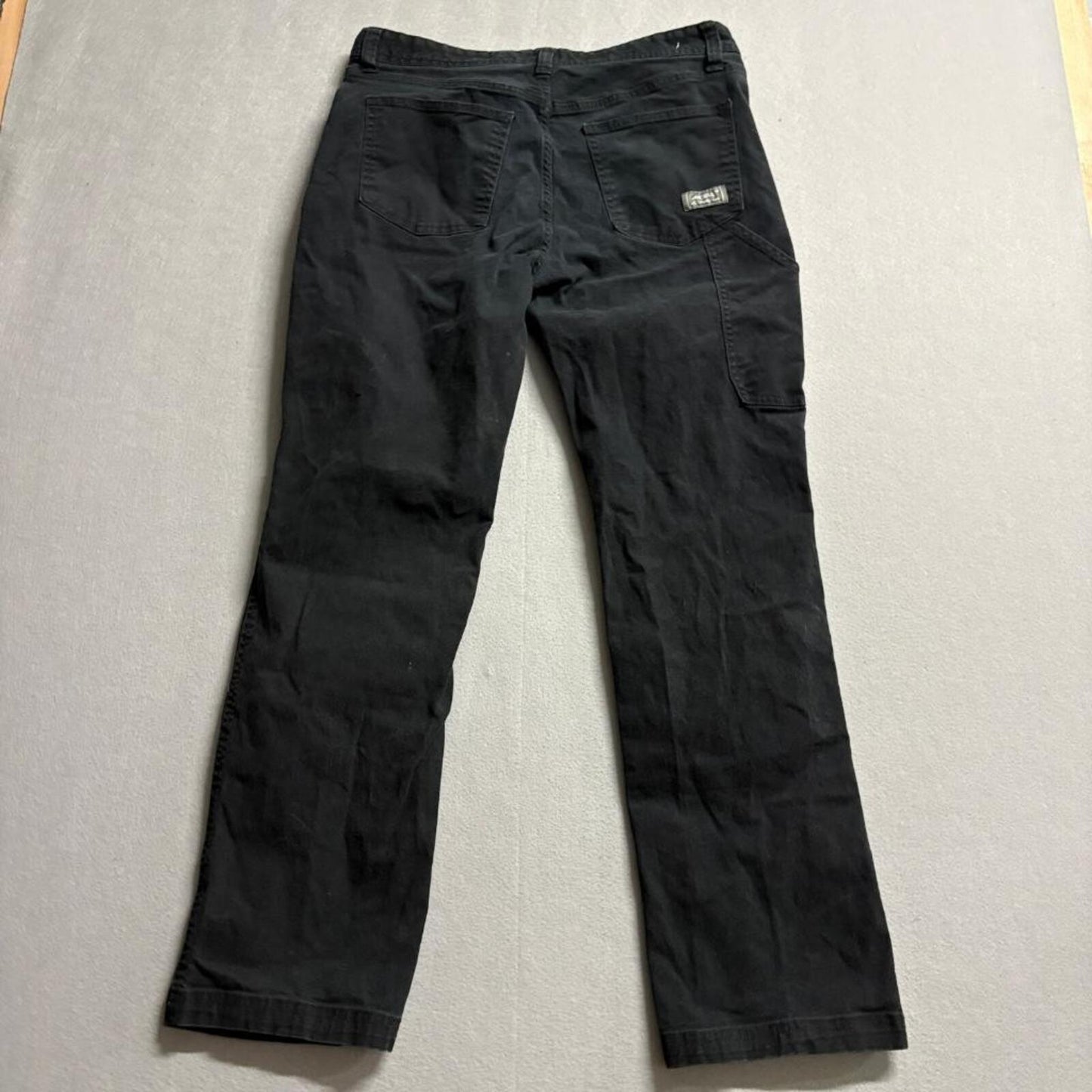 Eddie Bauer Canvas Utility Pants Mens 32x32 Black Classic Fit Cotton Stretch