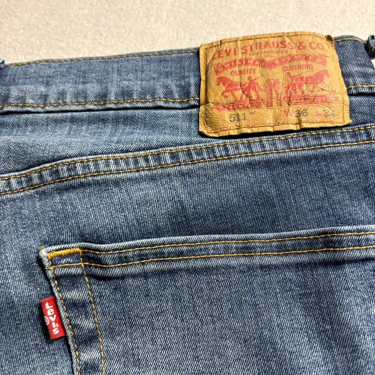 Levi's 511 Slim Fit Jeans Mens W36 L34 Blue Denim Stretch Pants