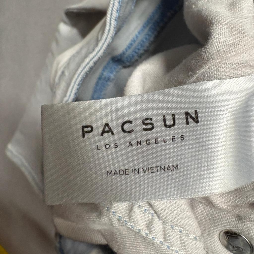PacSun Stacked Skinny Jeans Mens 31x30 Light Wash Distressed Ripped Denim