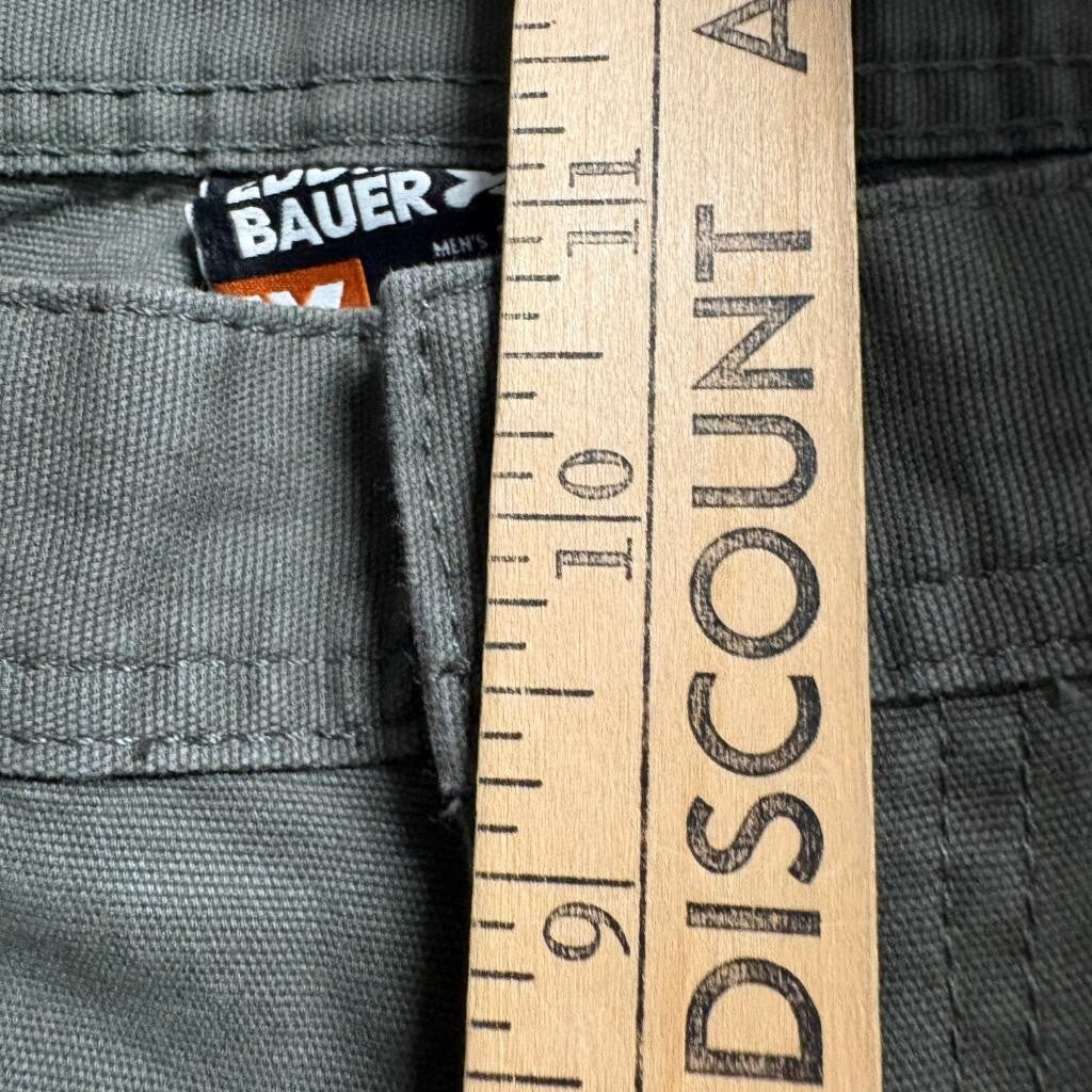Eddie Bauer Canvas Utility Pants Mens 32x32 Green Cotton Blend Workwear