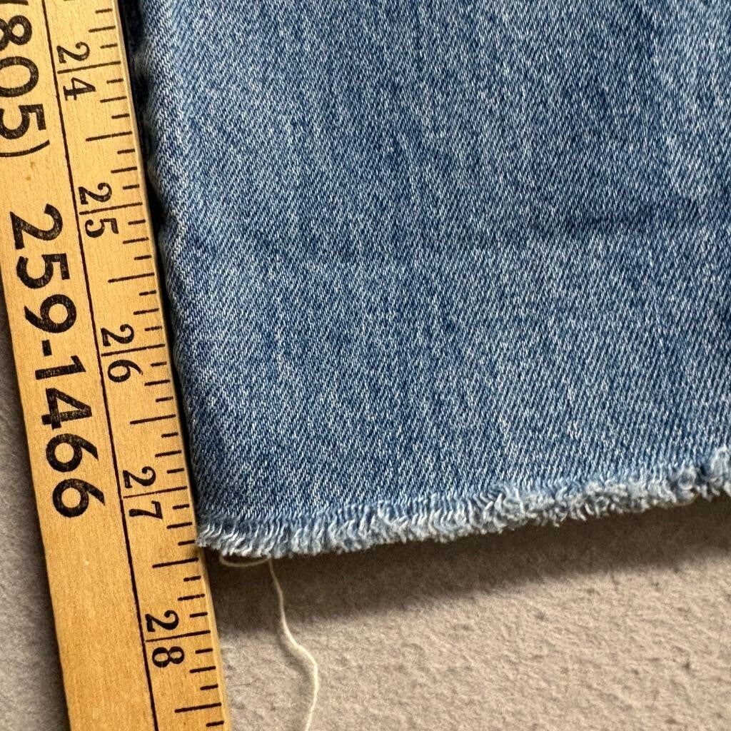 Madewell The Perfect Vintage Jean Womens 25 Blue Denim High Rise Raw Hem Stretch