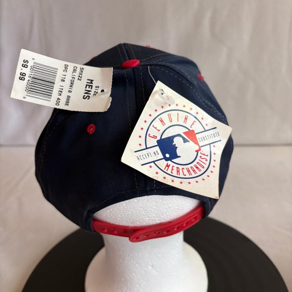 Vintage California Angels Snapback Hat Competitor MLB Baseball Cap Navy Red NWT