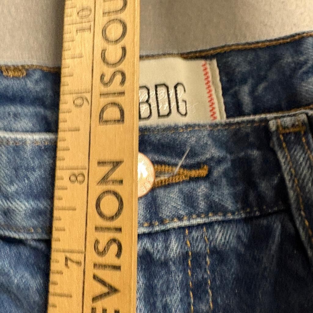 BDG Urban Outfitters Carpenter Jeans Womens 24 Blue Denim High Rise Raw Hem