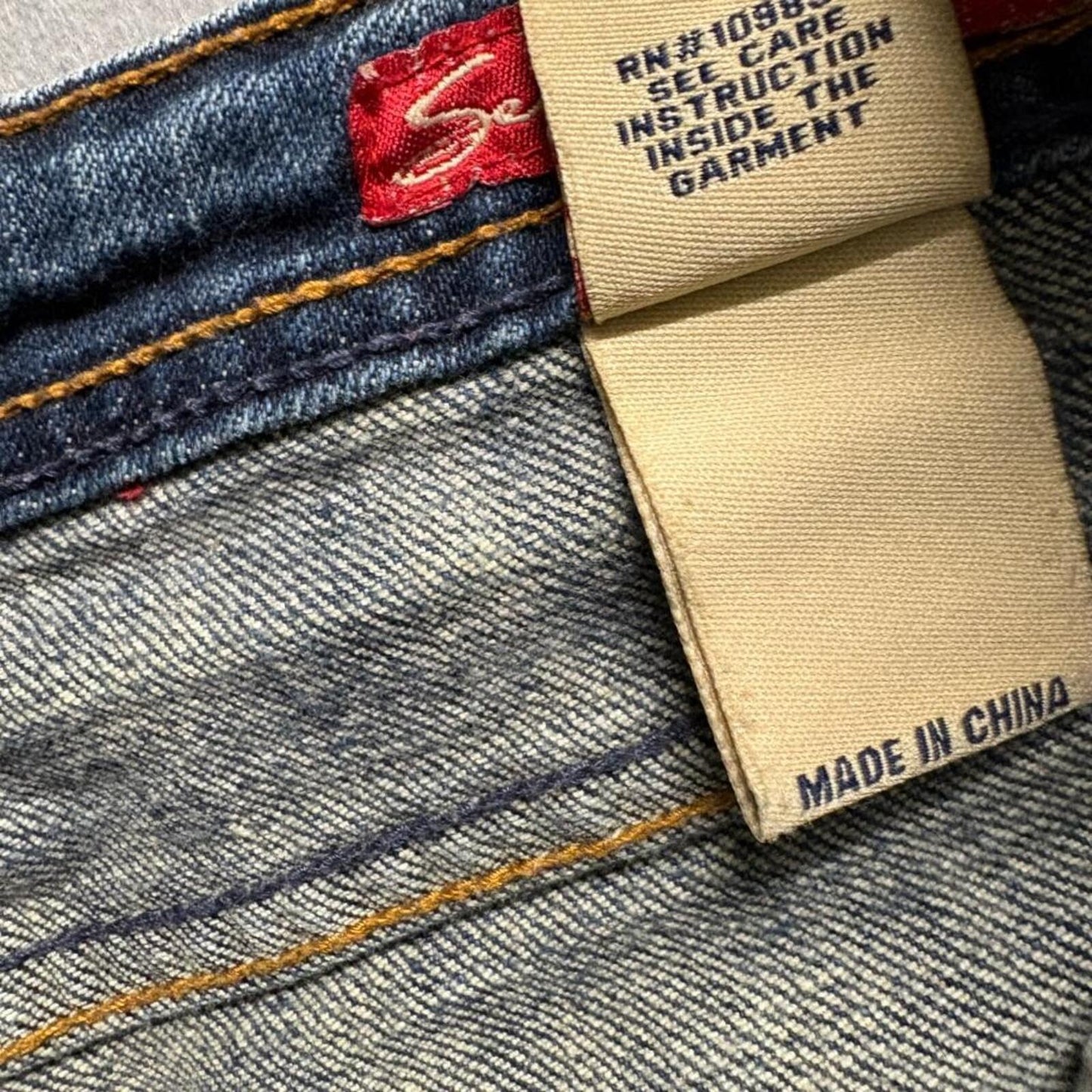 Seven7 Flare Jeans Womens Size 30 Blue Denim Low Rise Medium Wash 31x29