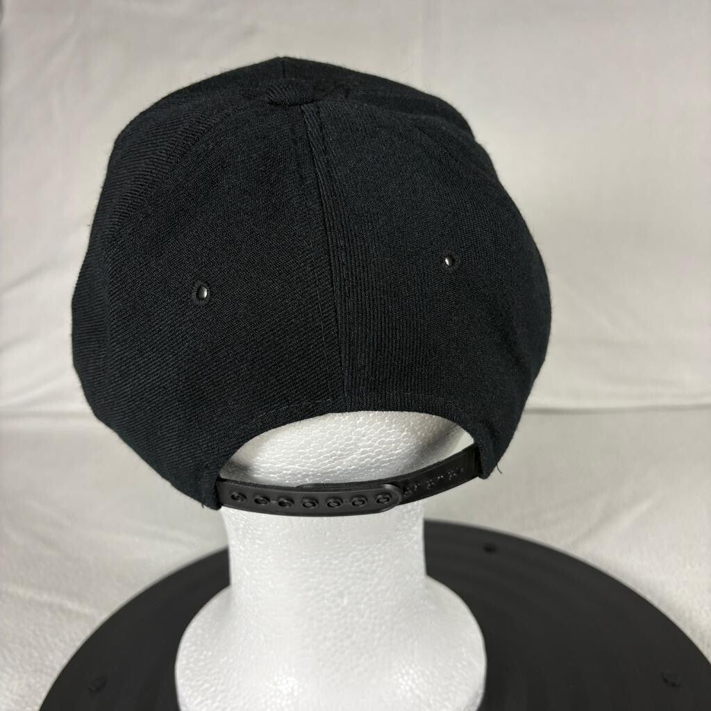 Vintage Los Angeles Lakers Snapback Hat Black Wool Blend Green Under Visor Cap