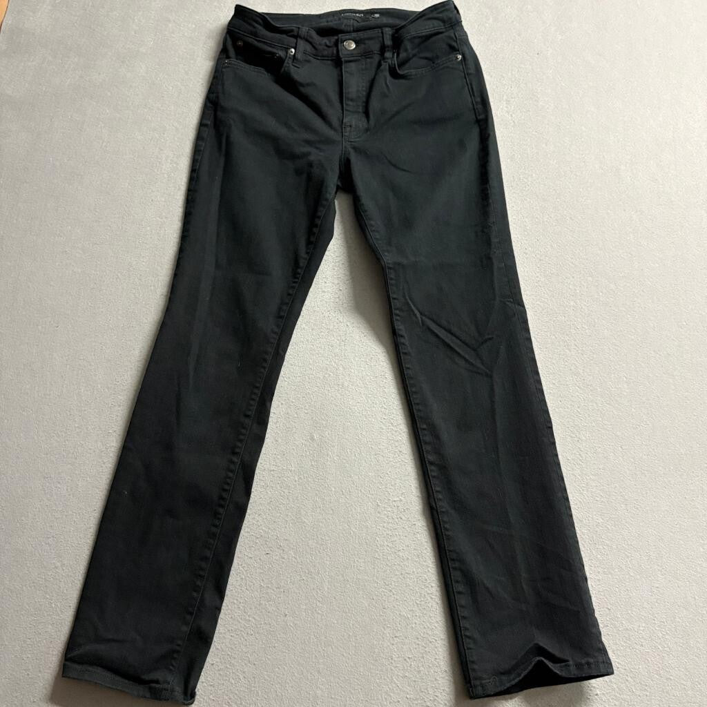 Lauren Ralph Lauren Womens Jeans Size 6 Black Denim Straight Leg Stretch