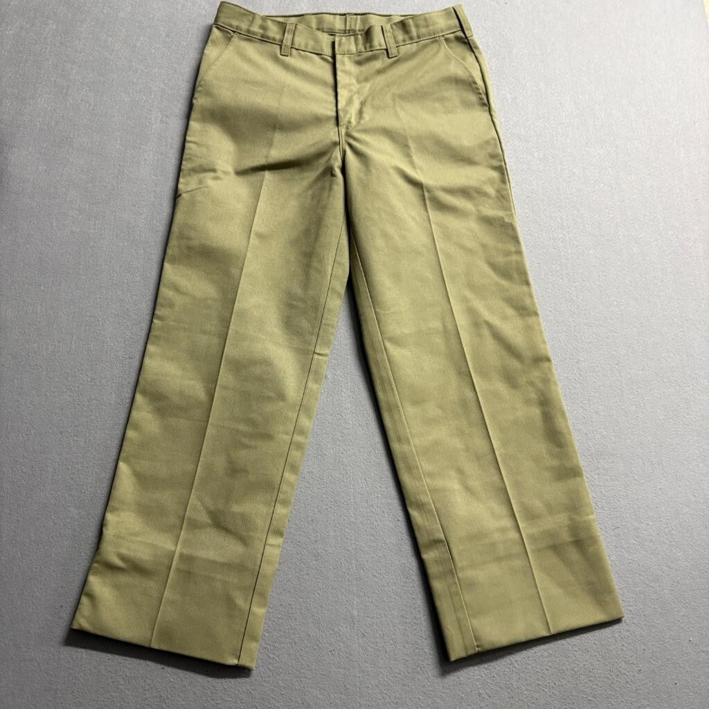 Dickies 874 Work Pants Mens 30x24 Khaki Tan Flat Front Twill Chino Slacks