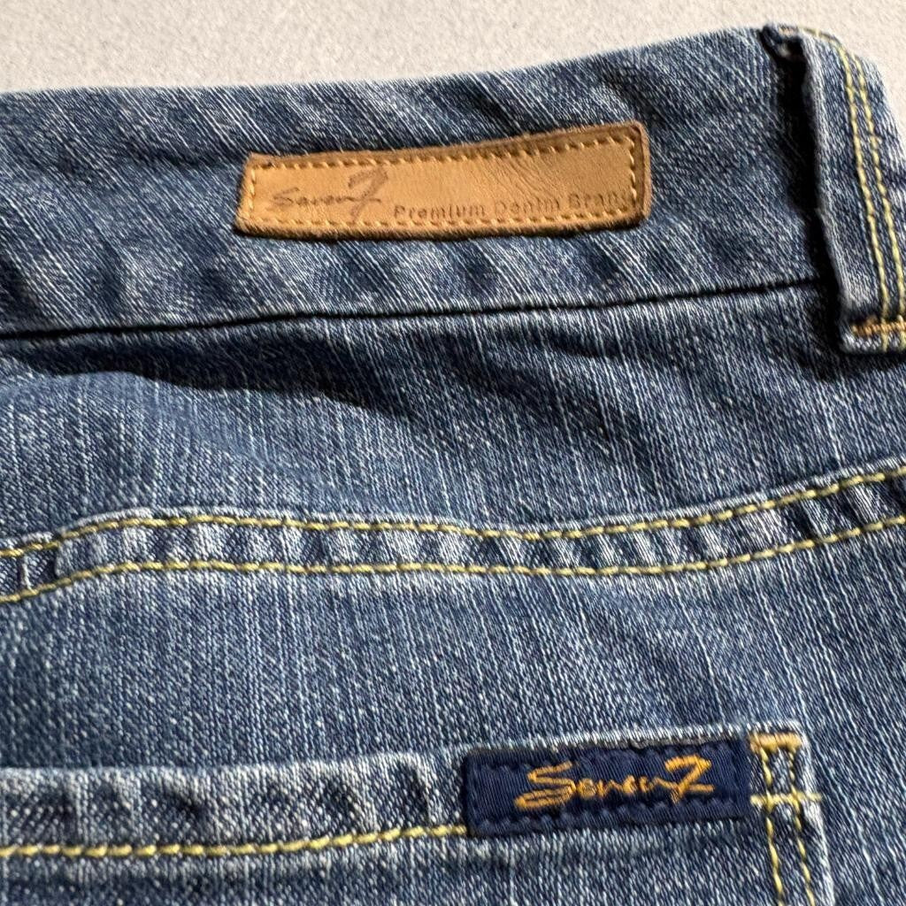 Seven7 Premium Regular Boot Cut Jeans Womens Size 20 Blue Denim Stretch