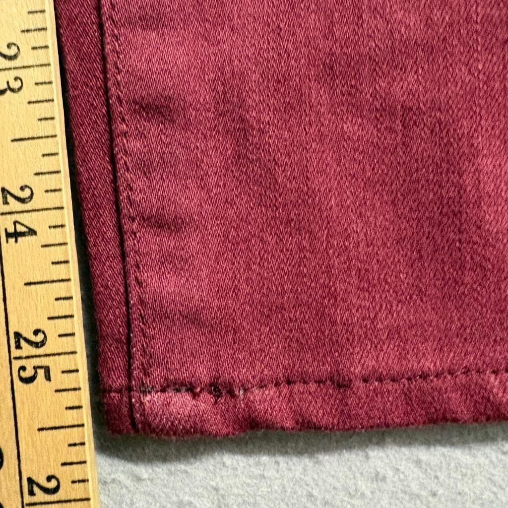 Susina Skinny Jeans Womens 26 Burgundy Red Stretch Denim Pants