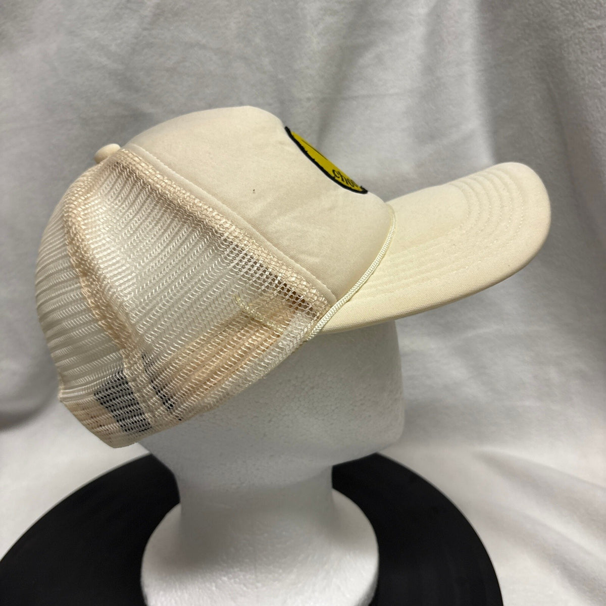 Elevated Faith Choose Joy Smiley Face Cream Mesh Trucker Hat Snapback Cap - Photo 3