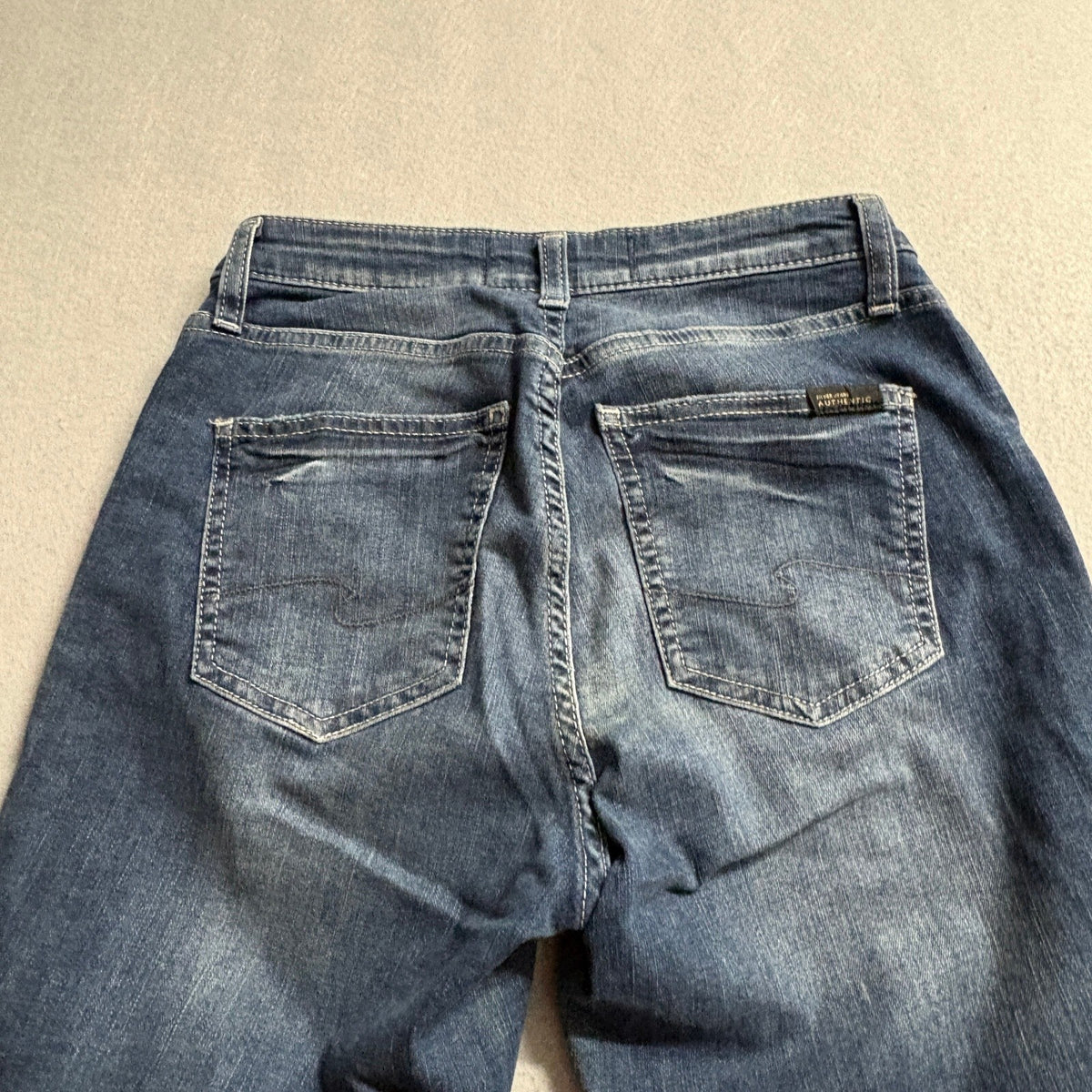 Silver Jeans Co Authentic Womens W4 L31 Curvy High Bootcut Blue Medium Wash