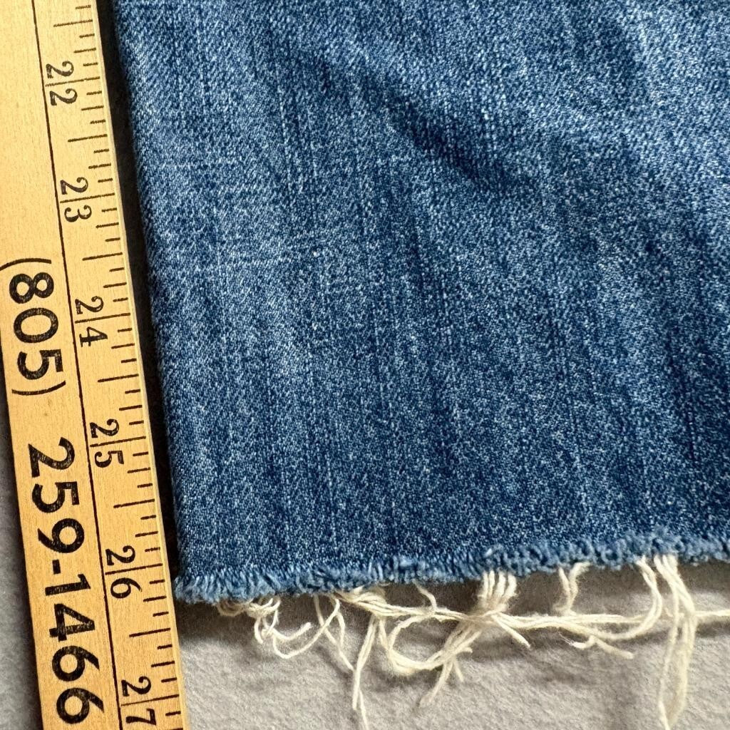 Hollister Classic Straight Jeans Womens 30x30 Blue Denim Raw Hem Button Fly