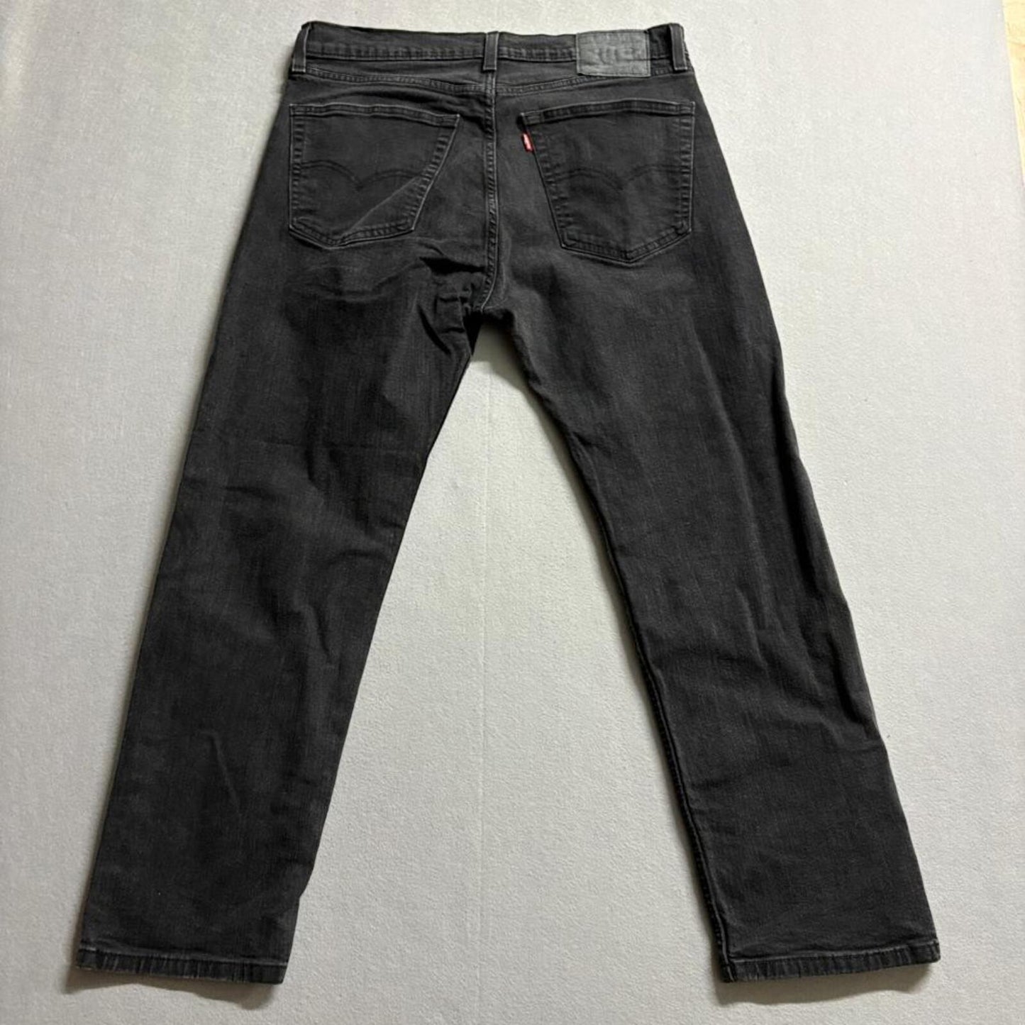 Levis 505 Regular Fit Jeans Mens W36 L30 Black Denim Straight Leg Pants