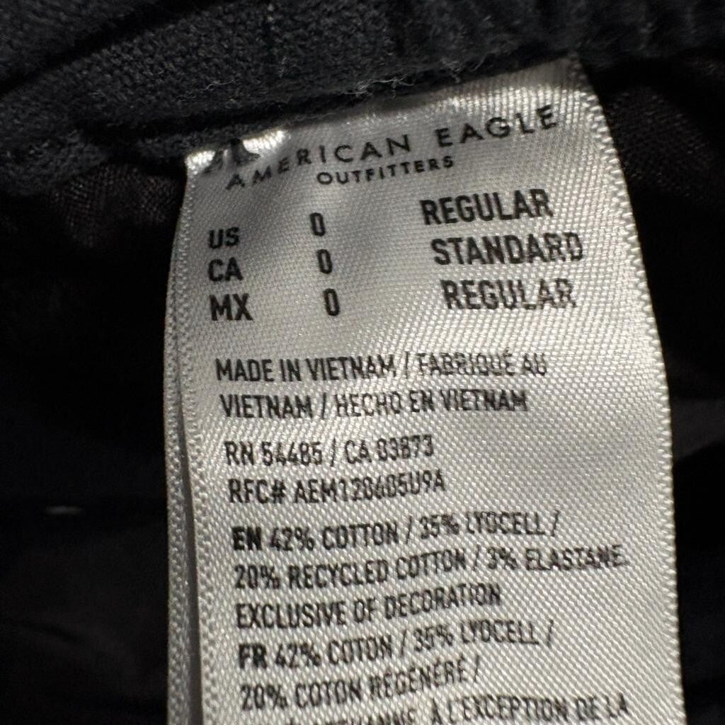 American Eagle Outfitters Cargo Pants Women 0 Regular Gray Stretch High Rise