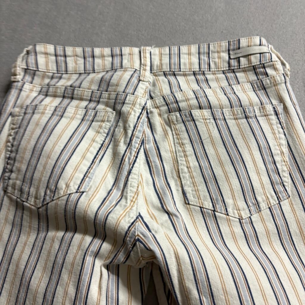 Pilcro and the Letterpress Anthropologie Striped High Rise Bootcut Jeans Size 27