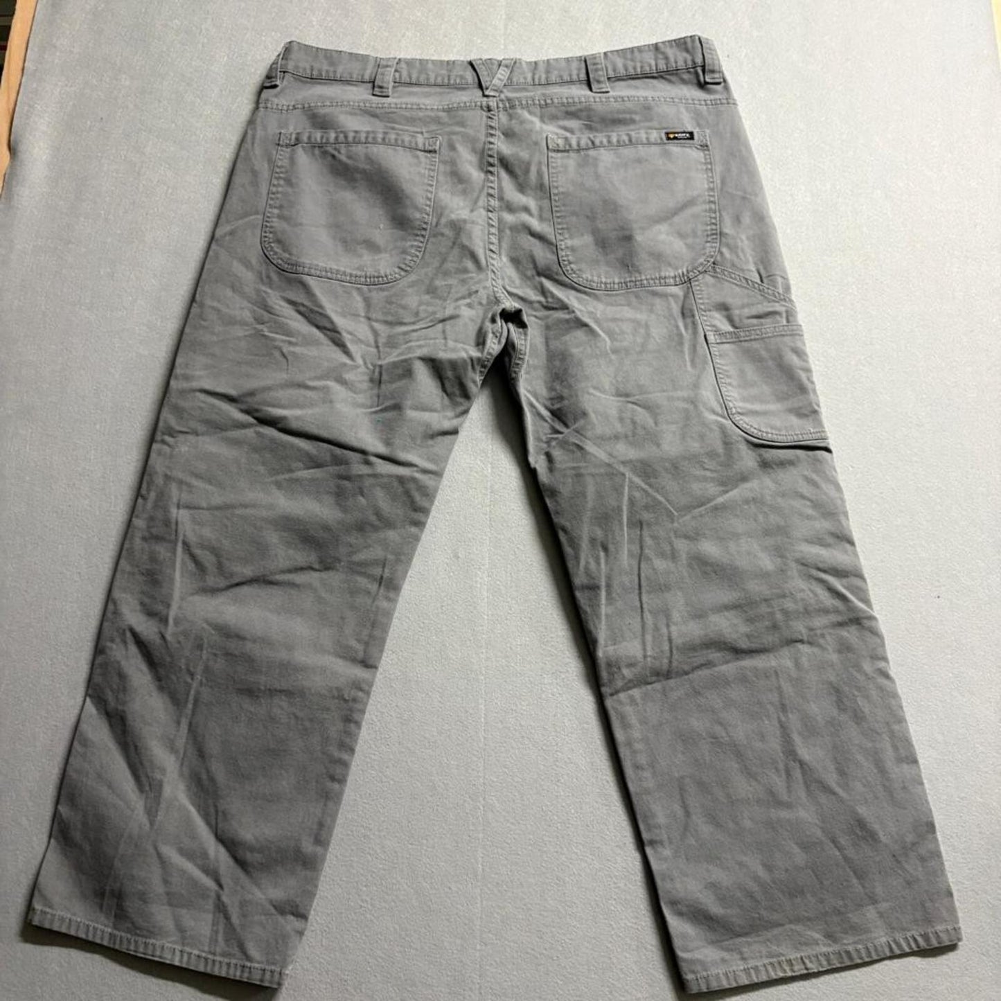 Hawx Work Gear Mens Utility Pants 40x30 Gray Canvas Stretch Carpenter Workwear