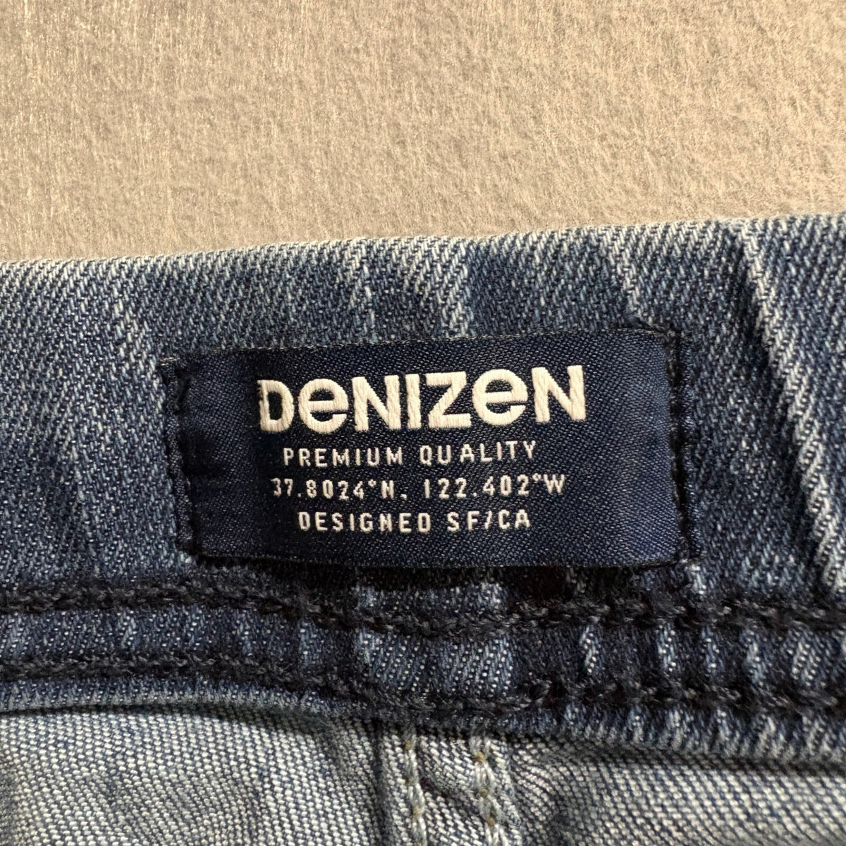 Denizen Levi Strauss Mens Jogger Pants Blue Denim Elastic Waist Stretch