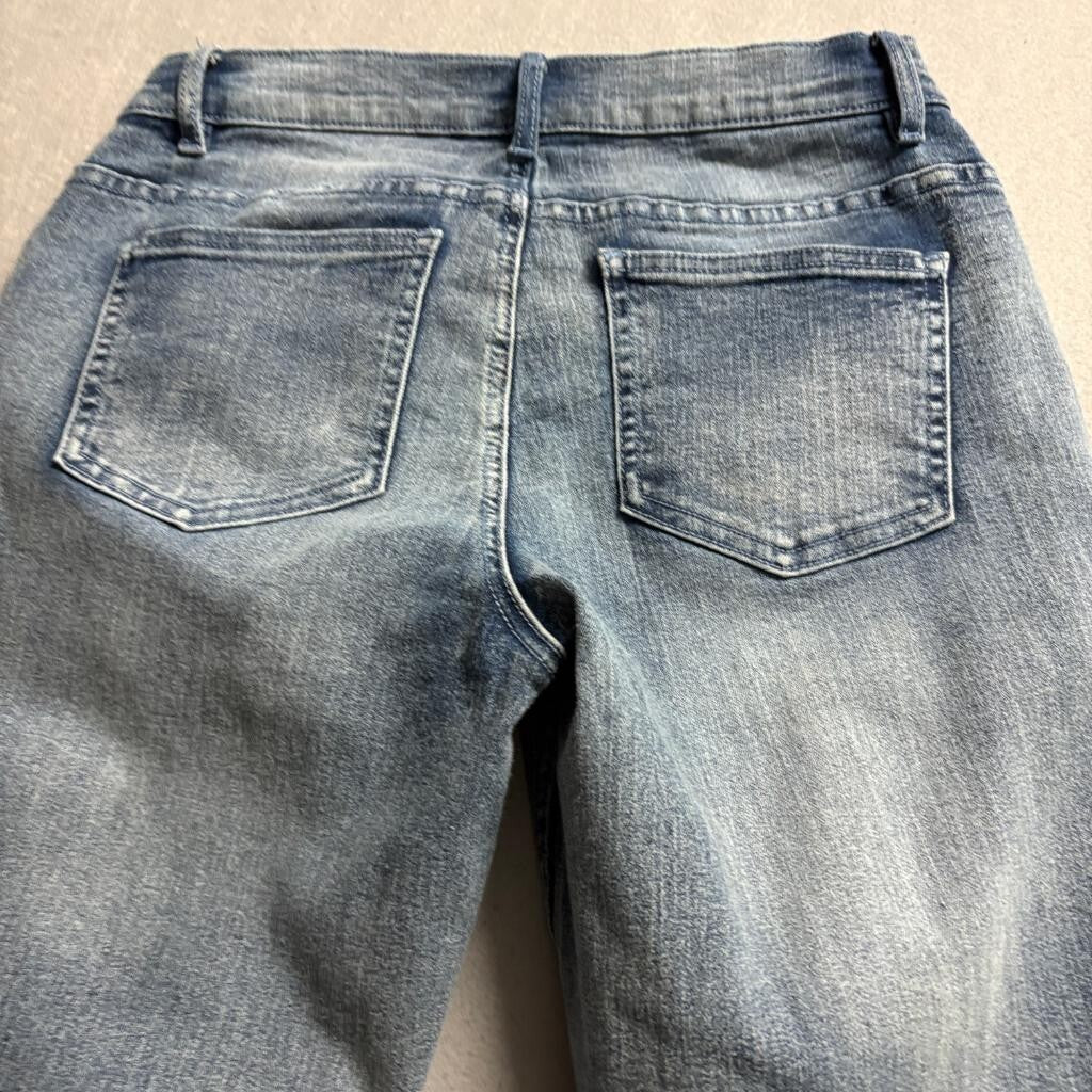 Venus Flare Jeans Womens 8S Blue Denim Stretch Mid Rise Bootcut Pants