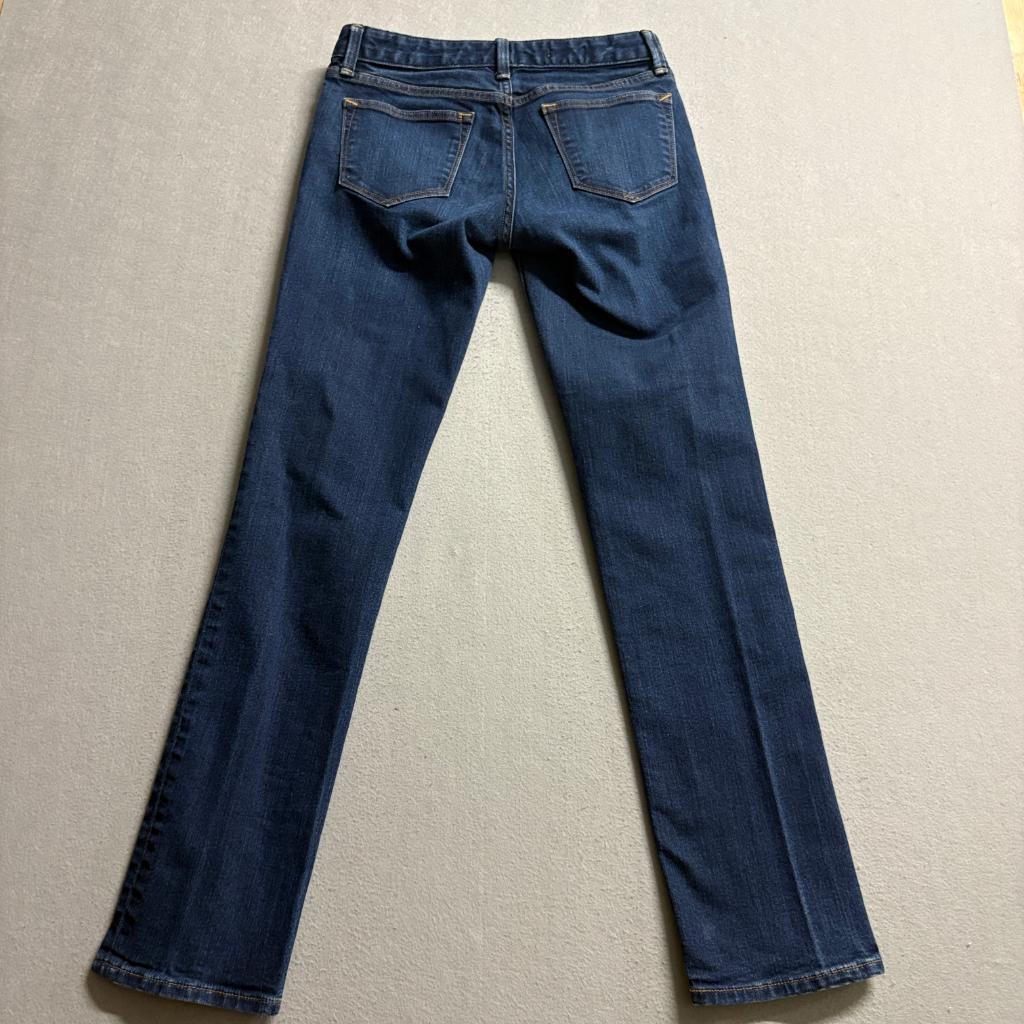 Gap 1969 Real Straight Jeans Womens 27 Regular Blue Denim Stretch Mid Rise