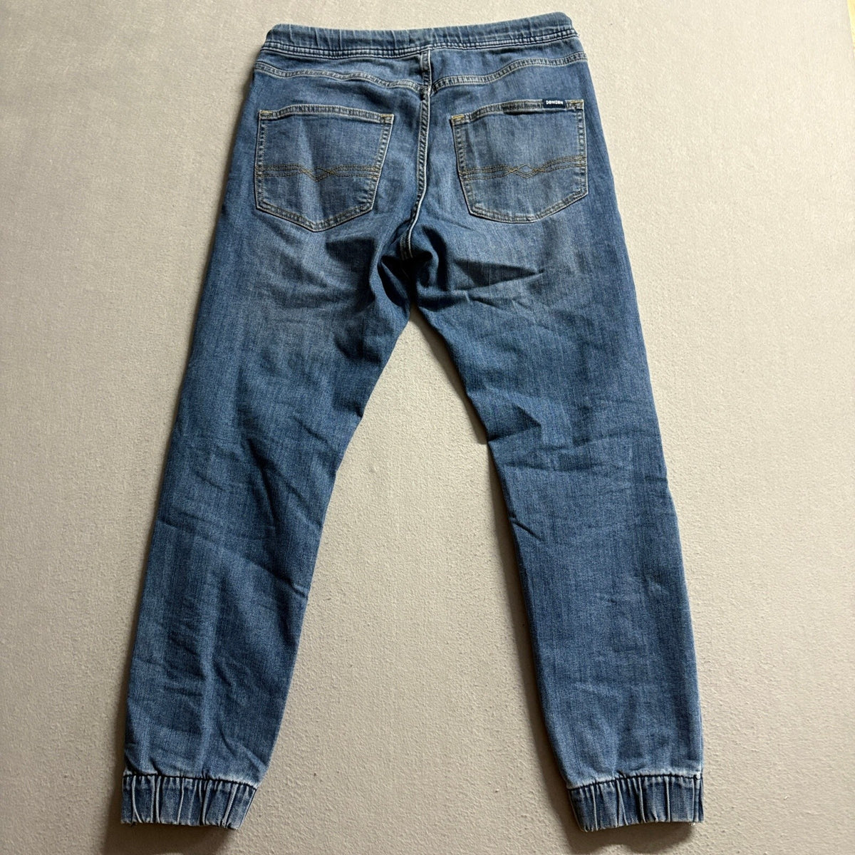 Denizen Levi Strauss Mens Jogger Pants Blue Denim Elastic Waist Stretch